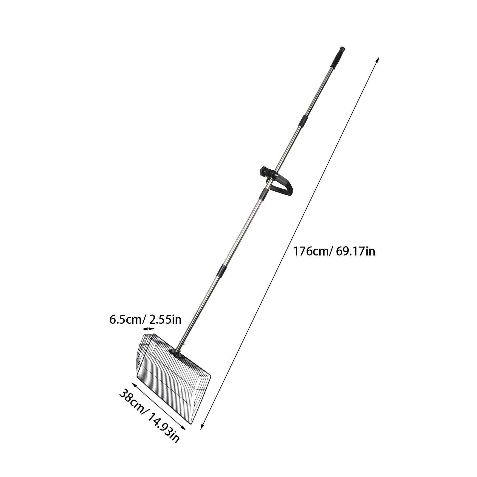 Hühnermist Schaufel mit Langem Griff 38cm aus Edelstahl