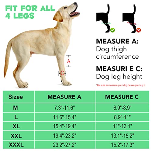 Image of Dog Knee Brace for Support Cruciate Ligament Injury, Joint Pain And Muscle Sore, Dog Leg Brace for ACL Support, Reduces Pain and Inflammation, Adjustable Pet Brace with 10 Side Stabilizers (L)