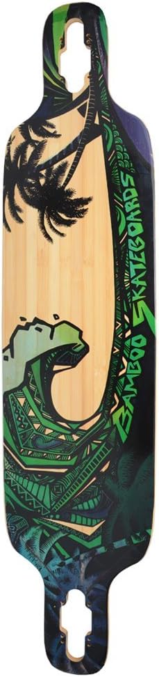 Bamboo Longboard - Twin Tip - Green Giant Graphic - 40" x 9.25" 40"X9.25"