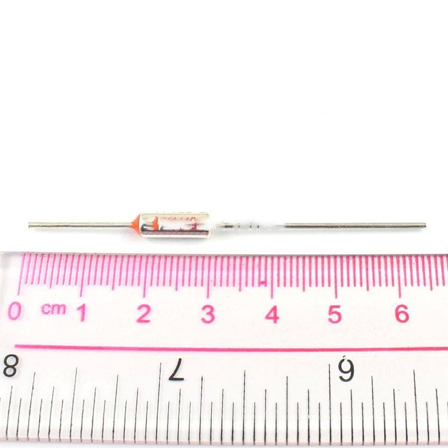 Generic 10 Pcs RY Axial Thermal Fuse TF Cutoff 130 Degree 10A 250V