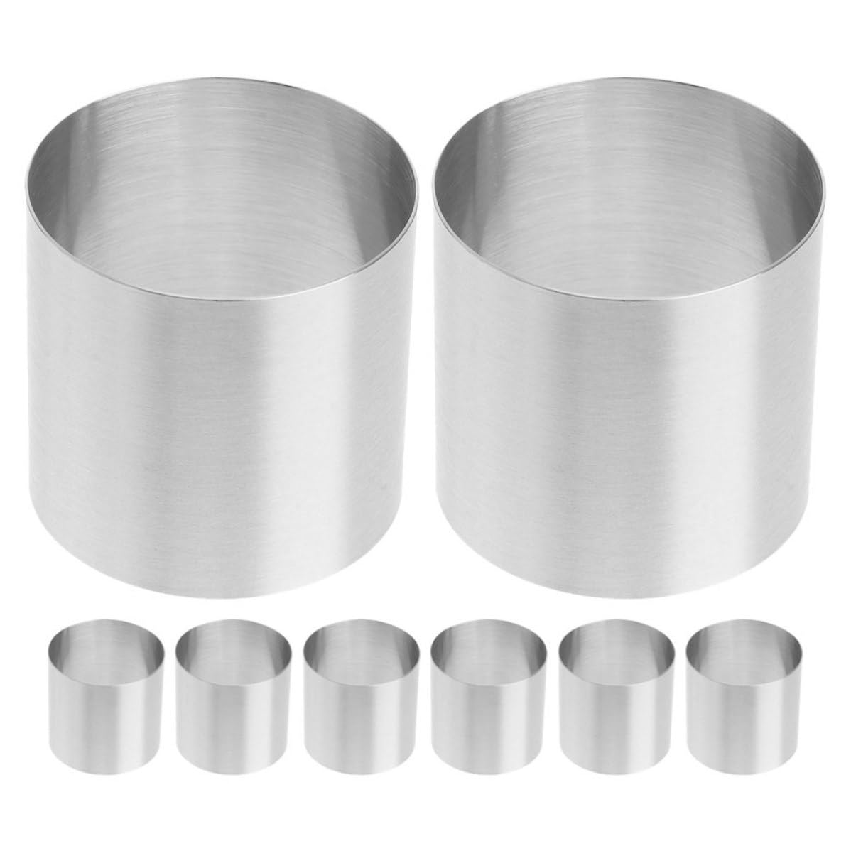 Moldes redondos de acero inoxidable con acabado liso para tartas de alta gama