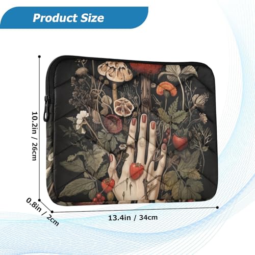 Funda para portátil 13-14 pulgadas impermeable con diseño de hongos miniatura 3
