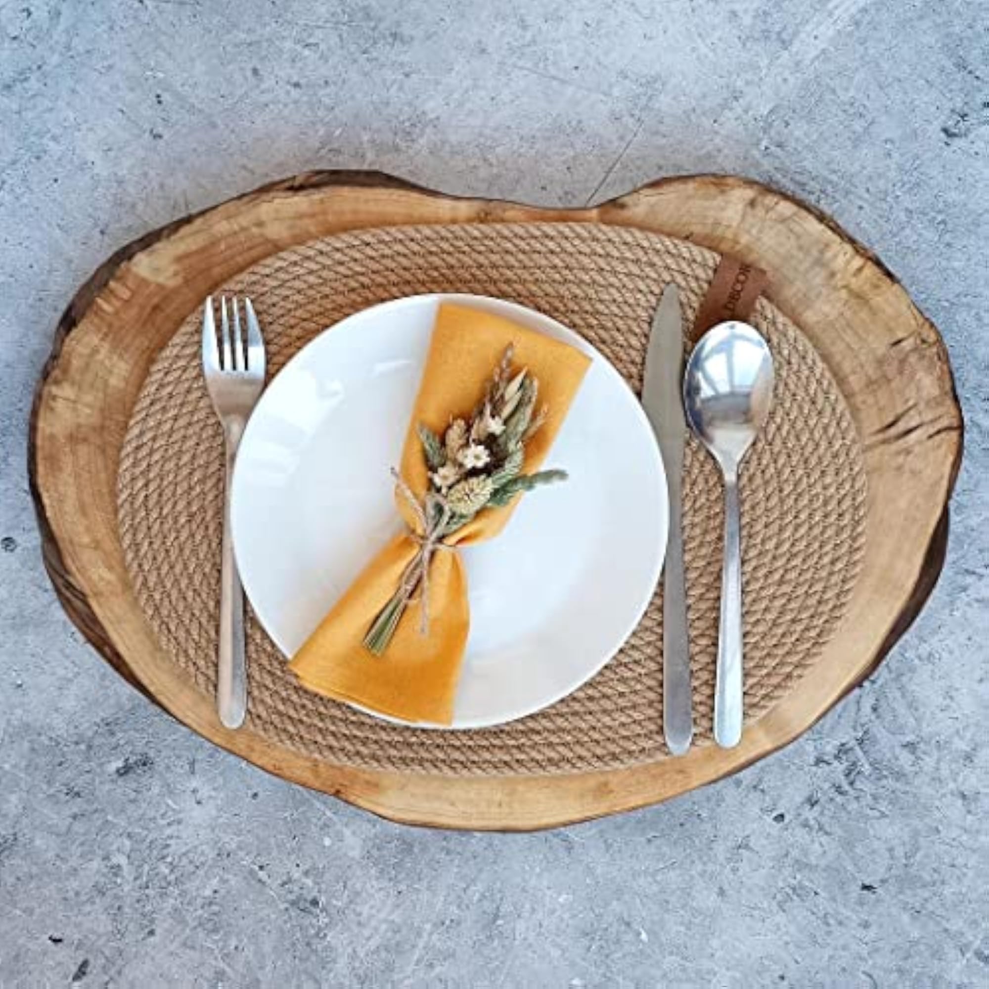 Rope Round Placements Tableware Pad