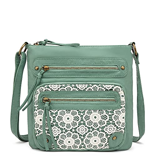 Scarleton Small Lace Crossbody Bag for Women, Purses for Women, Shoulder Bags for Women, Handbag for Women, H191253 - Green