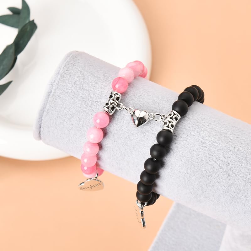 Matching Heart Bracelet for Daughter Mom Son Dad Gifts for Father Mothers Day Gifts from Daughter3