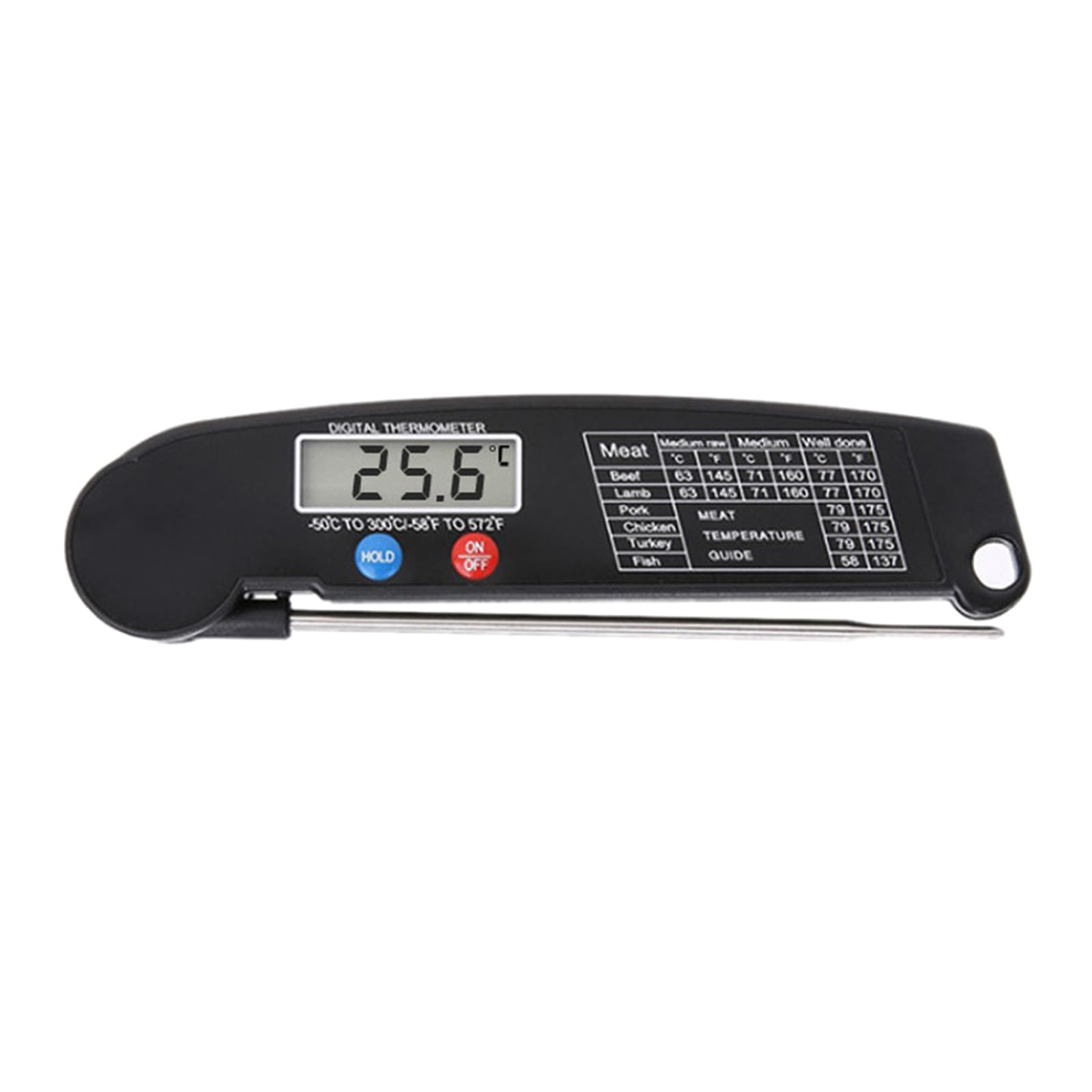 JSGHGDF Of 2 High Accuracy Digital Meat Thermometers for BBQ Oven Cooking with Fast Response Nonrust Steel Probes and ABS Housing BBQ Thermometers