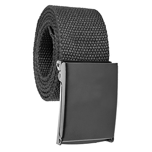 littlegrasseu Cinturón Táctico de Nailon de Estilo Militar Lona Ligero Plástico Hebilla Respirable Mens Hombres Mujeres (Negro)