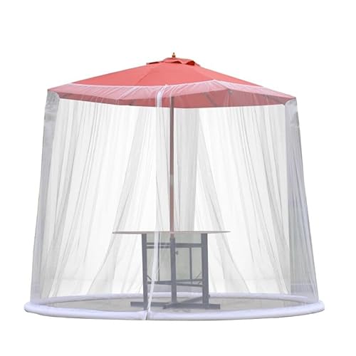 JAWSEU paraply myggnät, uteplats paraply nätskydd utomhus polyester nät parasoll myggnät skydd insektsnät skydd för camping picknick fest