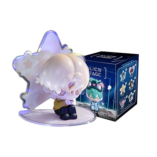 Bahomu Anime Blind Box, Cute Alien Stage Series Anime Blind Box Figure, Kawaii Collectable PVC Figure for Alien Stage Fans Birthday Gifts (1PC) - 1pc