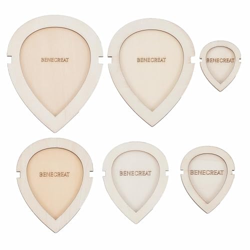 BENECREAT 12Pcs Leaf Macrame Cutting Molds Wood Macrame Leaf Cutting