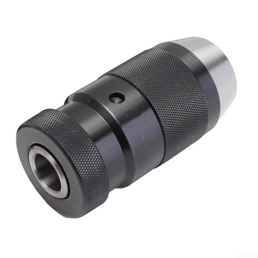 DAZZLEEX Portabrocas autoajustable de 1 a 16 mm B16 con mandril cónico MK2 para perforación de torno, CNC, metal, madera, plástico, sin llave, soporte de herramientas de cambio rápido, acero