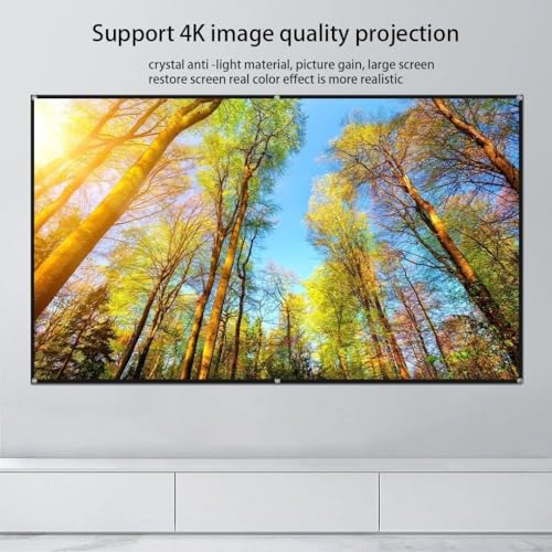Pantalla de proyector alta definición anti luz metal 110 pulg miniatura 2