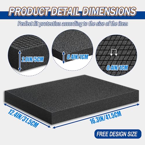 Inserção de espuma separada - 3 peças e almofadas de espuma - 3 peças de espuma pré-cubada, inserção