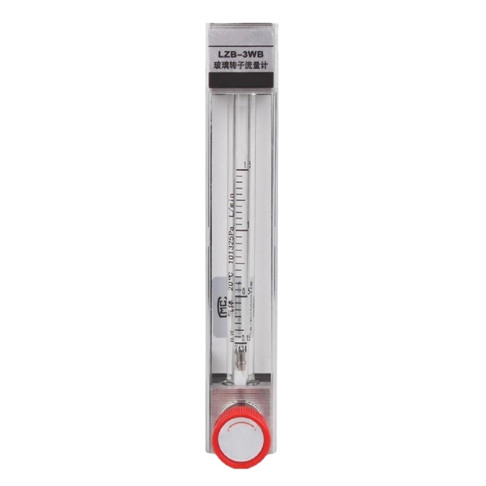 Medidor de caudal rotámetro de Tubo de Vidrio LZB-3WB Medidor de caudal de Agua líquida Medidor de caudal de área Variable con Flotador(1-10ml per min)