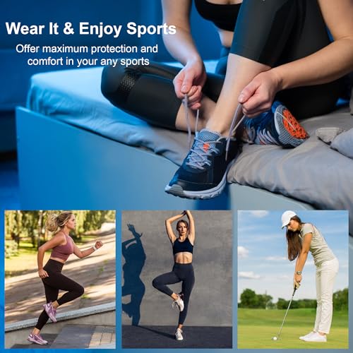 Image of Amutost Womens No Show Socks Anti-Slip Cushioned Breathable 5-10Pairs | Silicone heel grips, Arch compression band, Elastic cuffs, Moisture wicking, Size 6-8 /7-9 /9-11, Reduces blisters