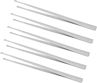 KOMBIUDA 5pcs Tweasers Ear Cleaning Ear Scratcher Curette Ear Twizzers Ear Scoop Ear Pick Tweazers Hair Tweezers Forceps Stainless Steel Earpick Ear Cleaner Spiral Scavengers