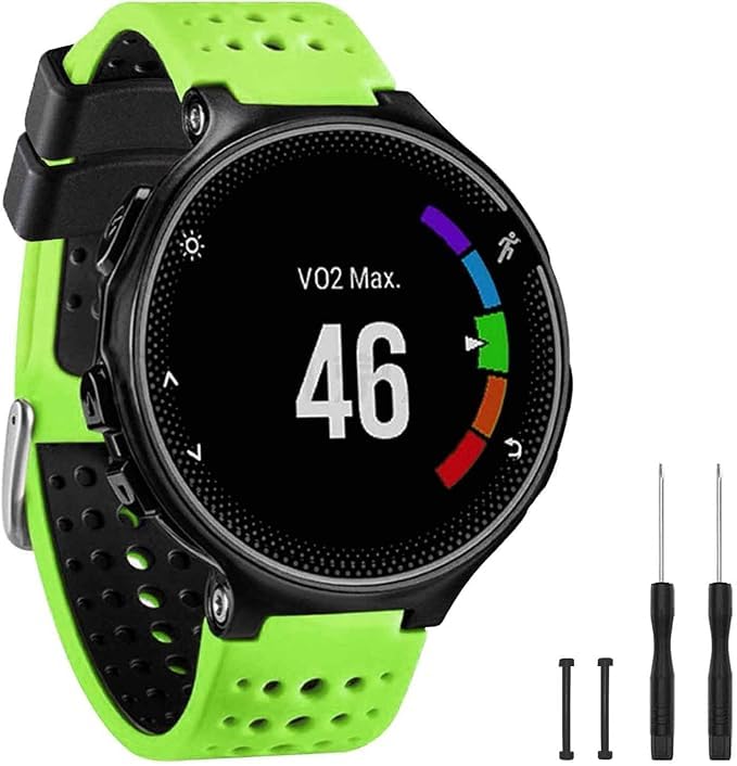 Image of Band Compatible with Garmin Forerunner 235, Soft Silicone Replacement Watch Band Strap Wristband for 220 /230 /235 /620 /630 /735XT /235 Lite Smart Watch for Women Men