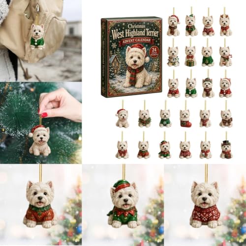 Westie Advent Calendar 2026, 24 Day Dog Christmas Countdown (Silver) - image 9