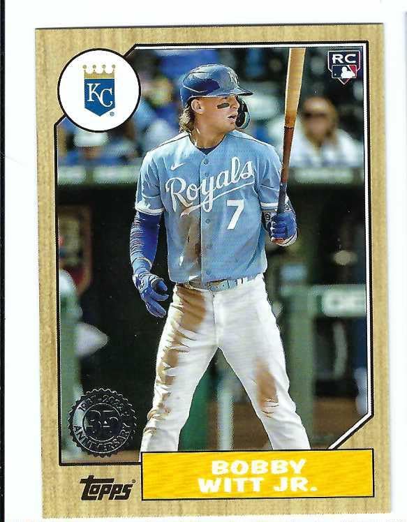 BOBBY WITT JR. 2022 Topps Update '87 Topps #87TBU-7 Baseball Rookie Card RC Kansas City Royals