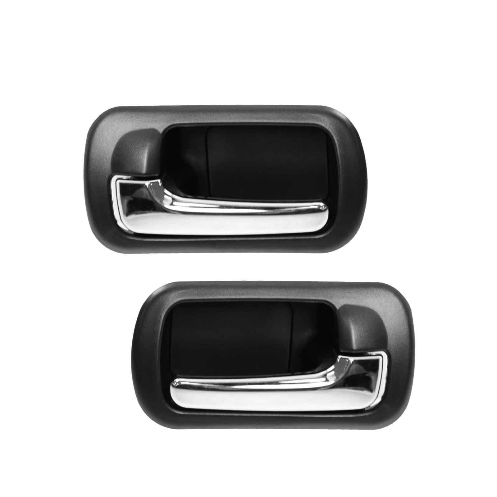 Ksjosji Rear Left And Right Interior Door Grab Handle 2Piece Front Rear Car Interior Inside Door Handle Black Chrome For Civic Sedan 2001-2005 Interior Door Handle Replacement(Rear Left And Right)