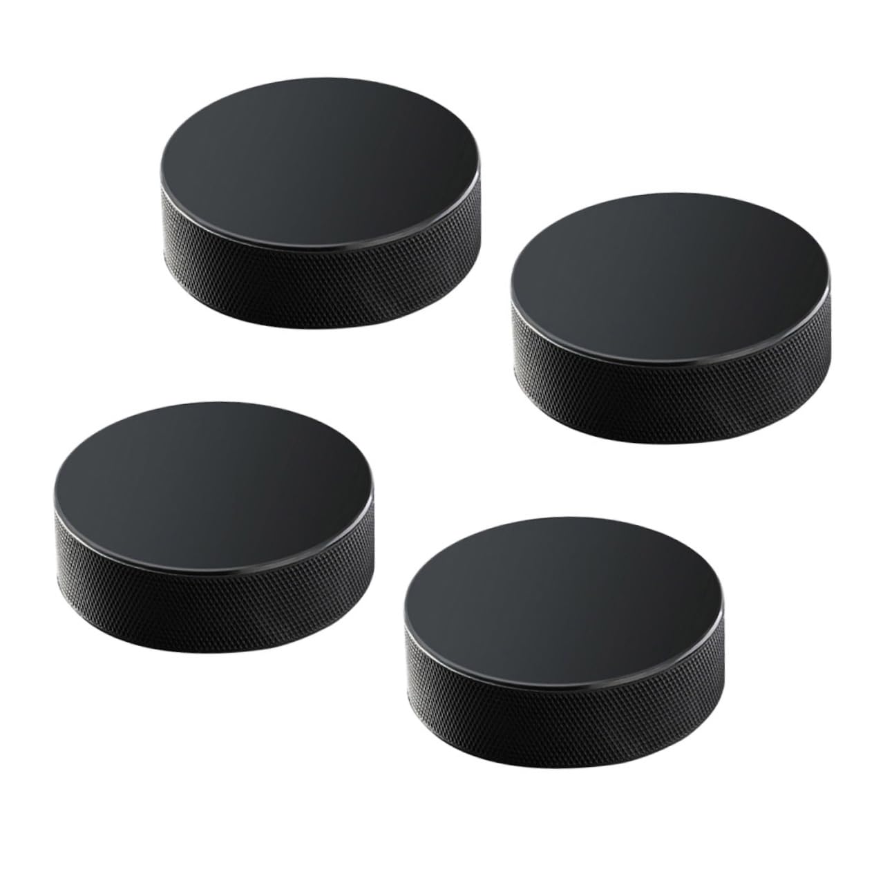 HANABASS 4pièces Palets De Hockey Professionnels Caoutchouc pour Entraînement Et De Hockey sur Glace Noir