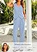 KIRUNDO Two Piece Outfits for Women Summer Sets 2025 Trendy Button Crop Vest Wide Leg Pantsuit Matching Set Spring Fashion Clothes(Sky Blue, Medium)