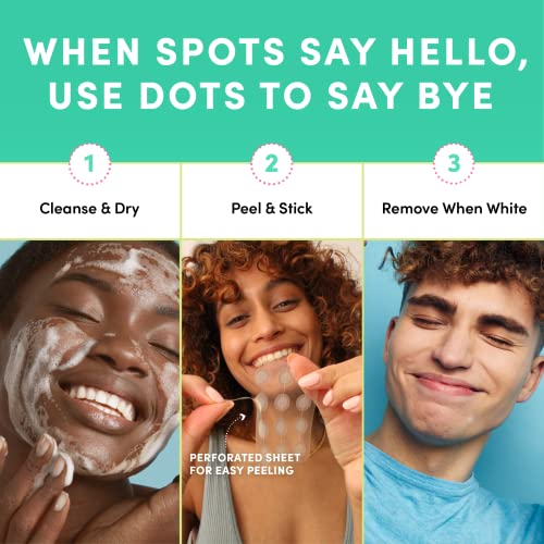 Dots for Spots Anti-puistjespatch (24 stuks), puistjespatch tegen acne, transparante hydrocolloïde puistjespleisers, puistjesverwijderaar met snelle werking, veganistisch