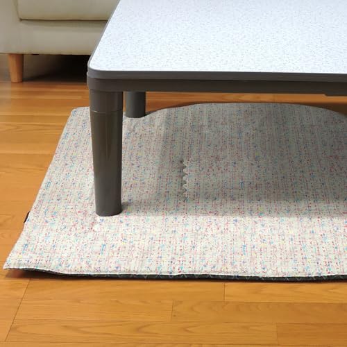 ラグマット カーペット 正方形 クララピンク 100×100cm 約0.7畳 固綿芯 ポリエステル こたつ中敷き布団 綿100% かわいい 日本製 眠り姫