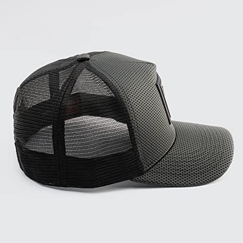 Boné Trucker Mvck Madrid Rubber Preto Aba Curva