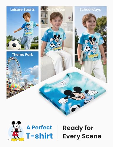 Image of Disney Princess Frozen Marvel Stitch Minnie Mickey Star Wars Girls /Boys Athletic Shirts UV Quick Dry Graphic T-Shirt 2-9 Year