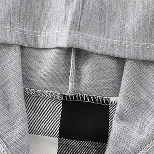 Boys Girls Casual Flannel Plaid Hoodies Button Down Shirts Long Sleeve Cute Lightweight Jacket Outerwear for 2-13 Years4