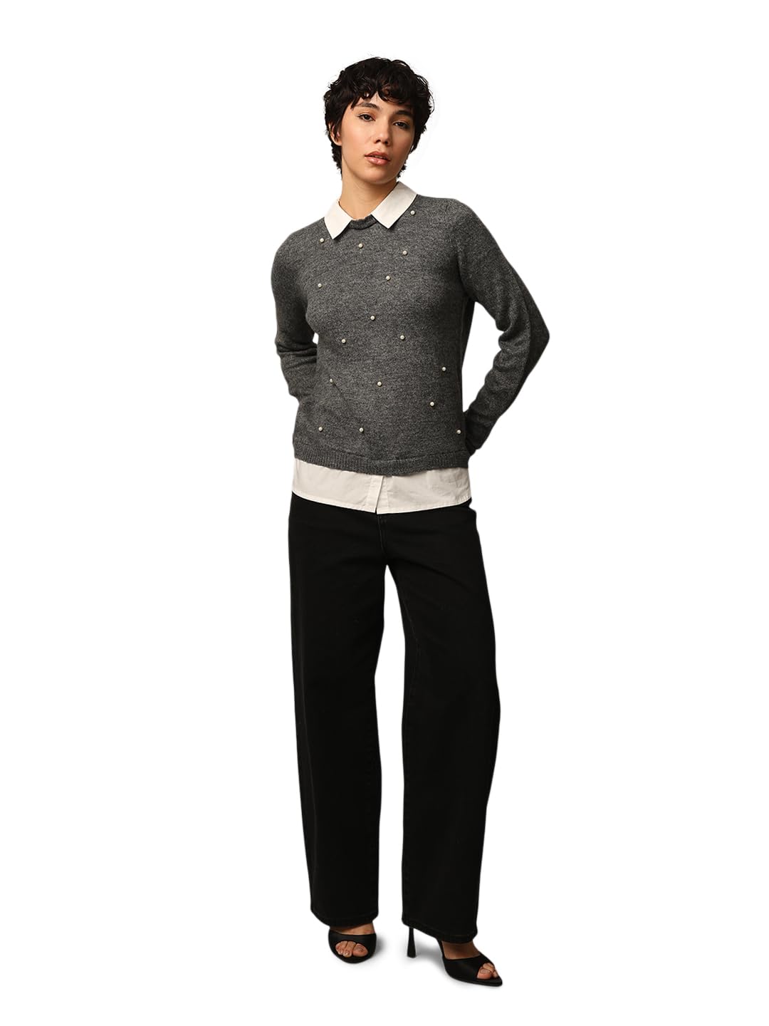 jacqueline de yong Women's Acrylic Blend Casual Sweater-picture-47