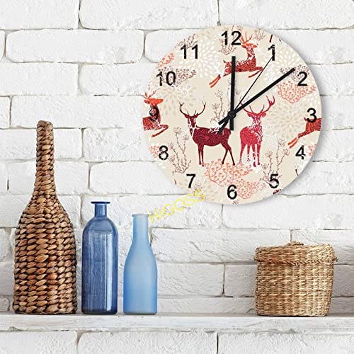 Horloge murale pour la maison style rustique avec grand motif cerf - 4