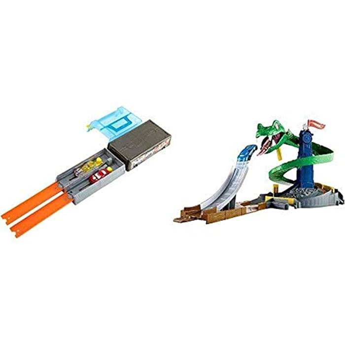 Buy Hot Wheels Race Case Track Set AND Hot Wheels City Cobra Crush