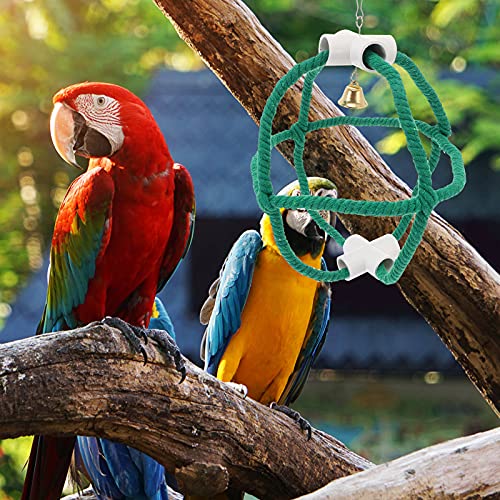 iplusmile Vogel accessoire huisdier vogel swing opknoping kauwen speelgoed papegaai stand katoenen touw opknoping mand - Afbeelding 3