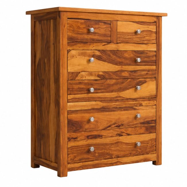 Image of Solid Sheesham Wood Wooden Chest (Samuel)