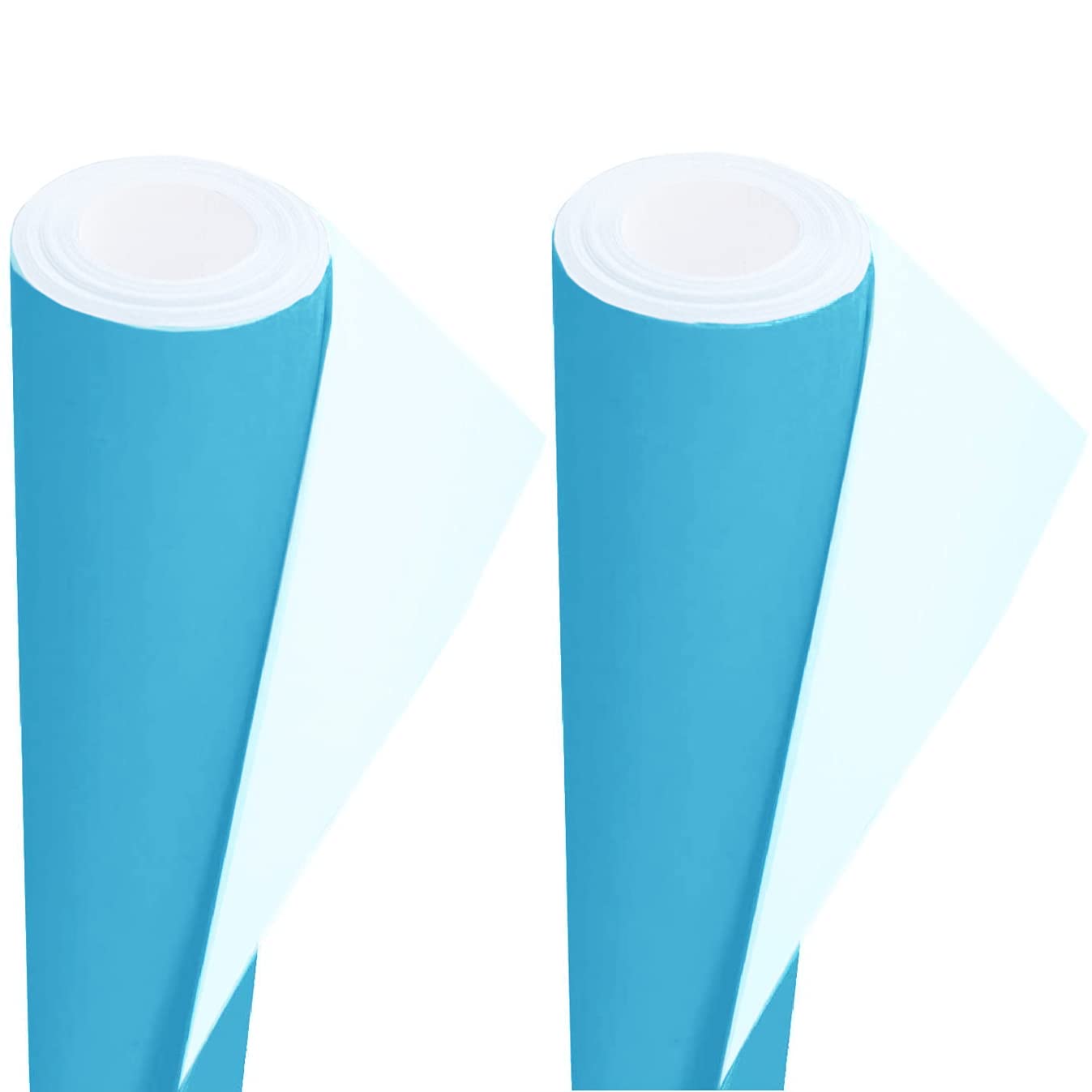 2 Rolls of Packing/Display Poster Paper Roll 3Ace Crafts – 10 m x 76 cm Ideal for Wrapping Wrap Birthday Gifts Drawing Table Runner Covering Parcel Backing School Board – Sky Blue Colour — image 1