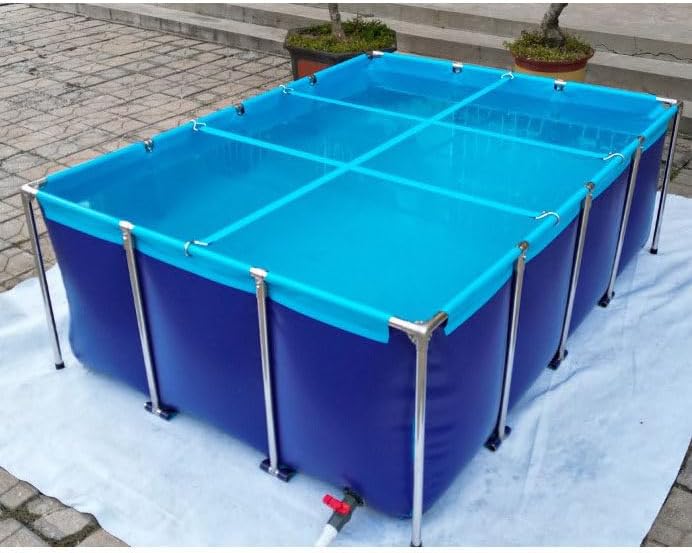 Portable Fish Pond with Drain Valve - Easy Setup Temporary Outdoor Habitat for Ornamental Fish Viewing, Ideal for Garden Decor and Backyard Use