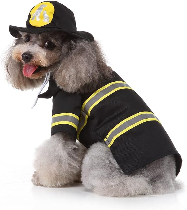 Firefighter Dog Costume Halloween Pet Fireman Halloween Cosplay Costumes