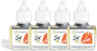 Scent Fill Orange Slice Plug in Air Freshener, 4 Scented Oil Refills