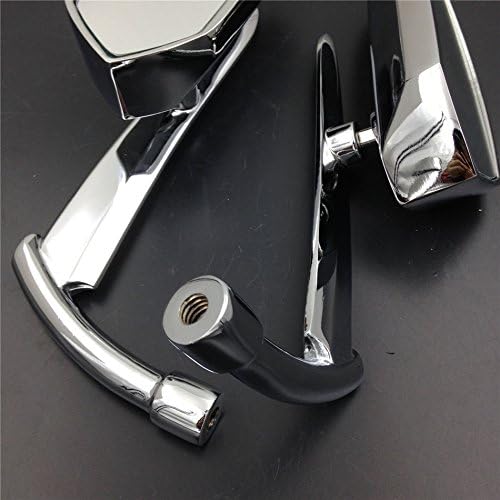 HONGK- Motorcycle Chromed Spear Blade Mirrors Compatible with H-D Sportster Dyna Softail [B01C0SRC28]