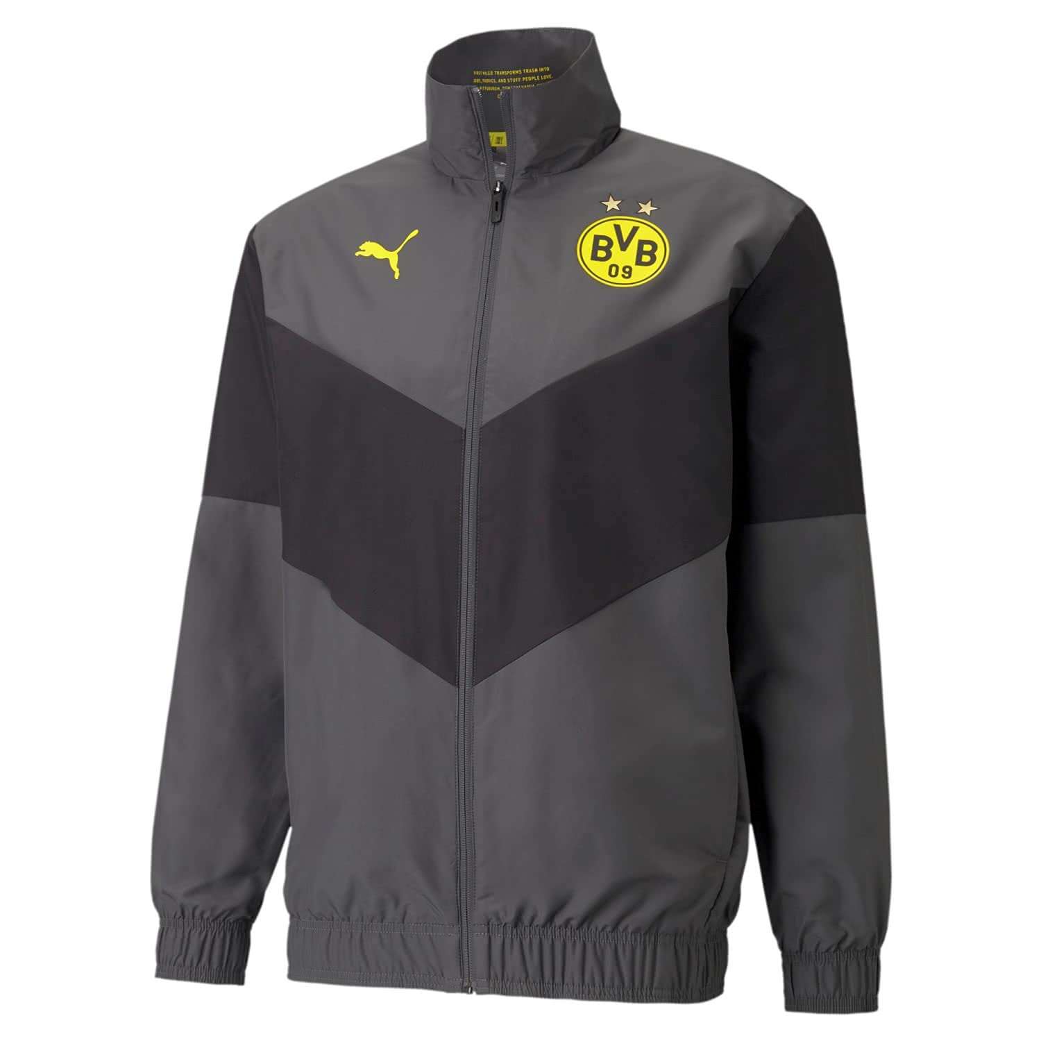 PUMA Borussia Dortmund Pre-Match Trainingsjacke Herren dunkelgrau, XXL (60/62 EU)