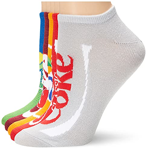 Coca-Cola womens Coca-cola 5 Pack No Show Casual Sock Assorted Bright 11-Sep US