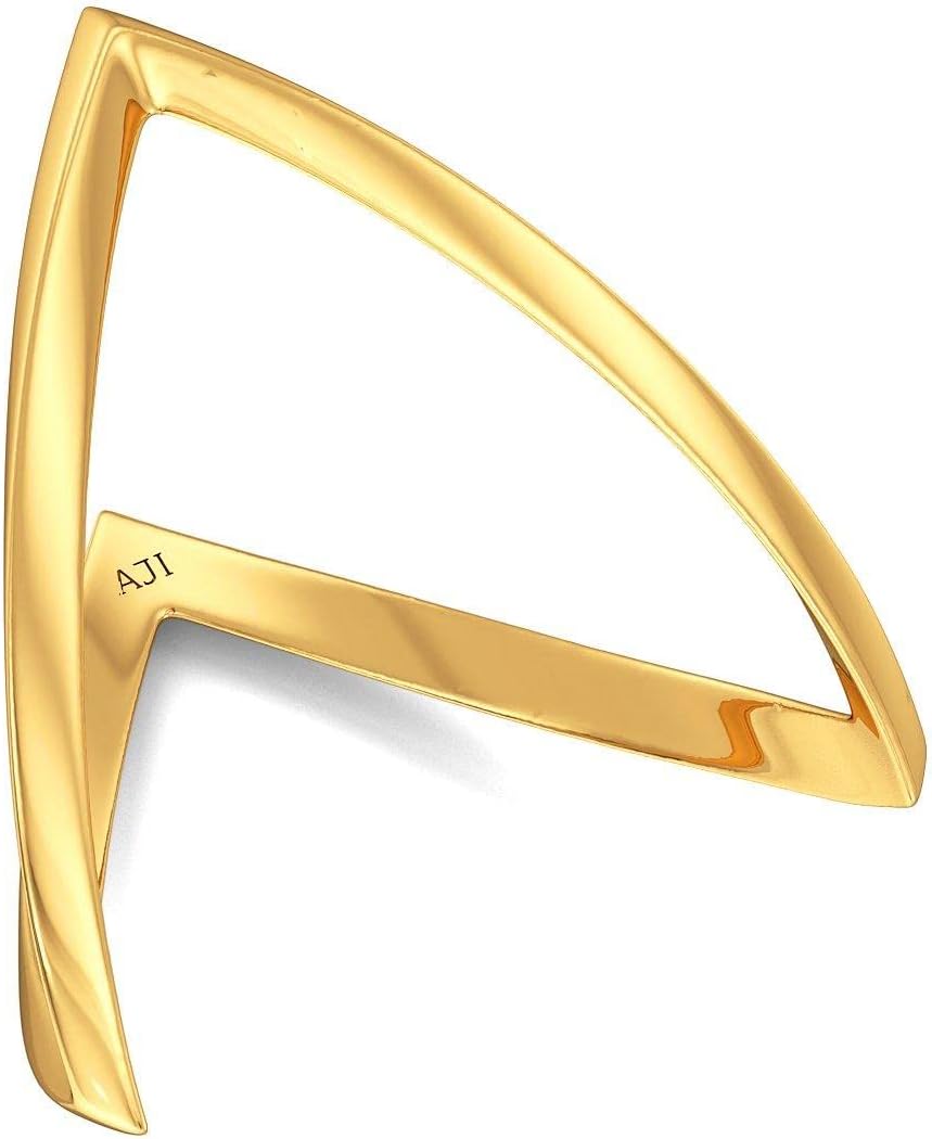 22 KT Purity | HUID & BIS Hallmark | Gold V-shaped Dainty Designer Ring For Women