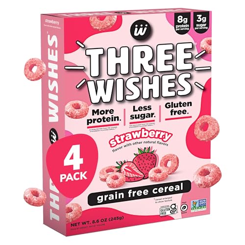 Three Wishes Strawberry Grain-Free Cereal 4 Pack