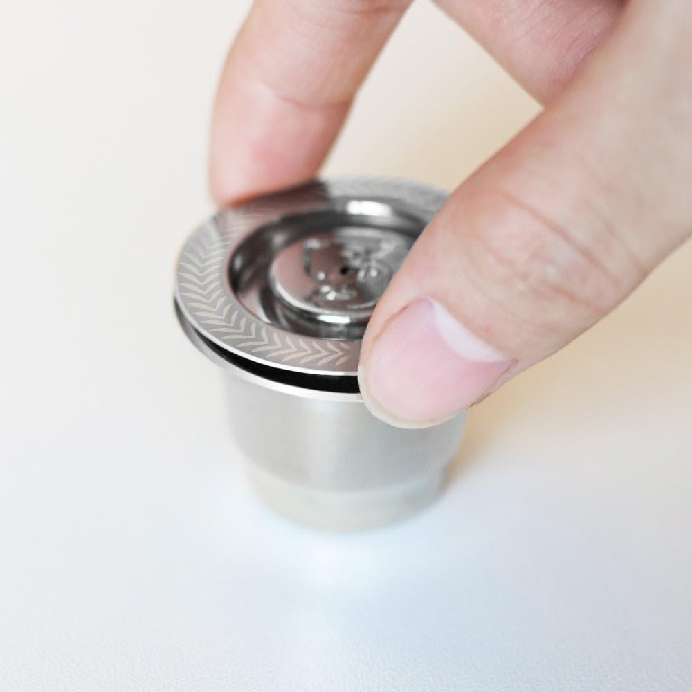 Cápsula de café recargable de acero inoxidable, cápsula de café reutilizable