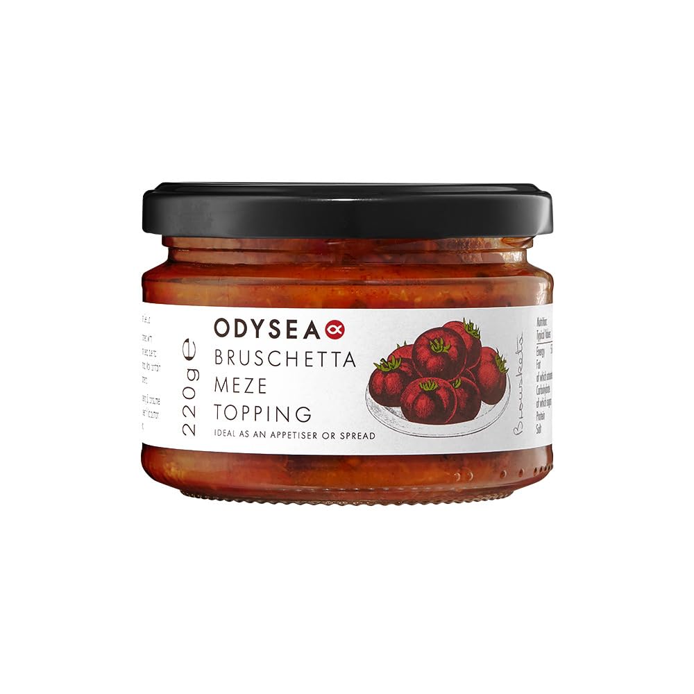Odysea Bruschetta Meze Topping, Glass Jar, 220 g