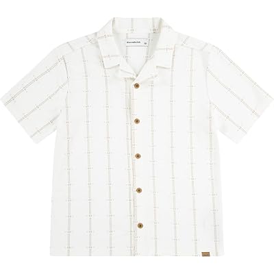 Мужская рубашка abercrombie kids Short Sleeve Knit Top (Big Kid) bright white