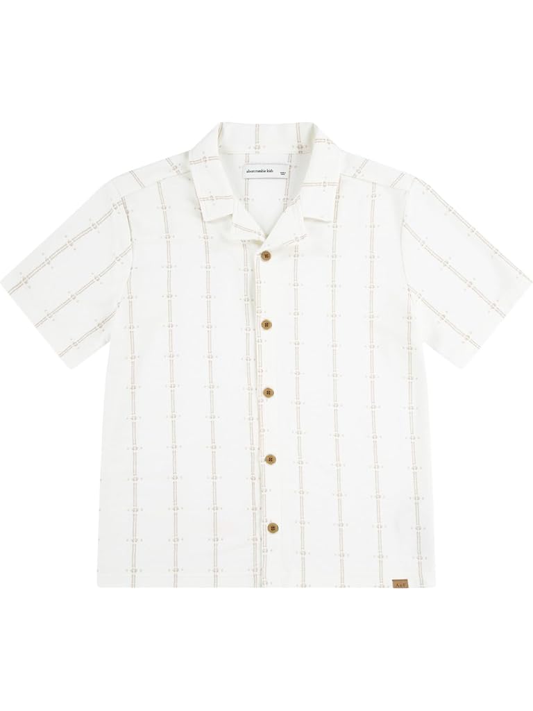 White Abercrombie & Fitch Short Sleeve Knit Top (Big Kid)