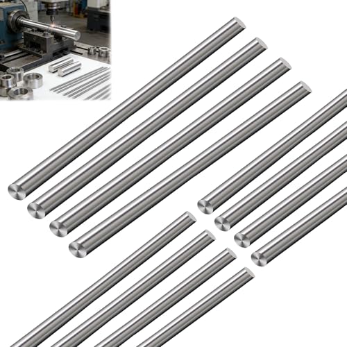 Apalie 12PCS 3mm x 300mm 304 Stainless Steel Round Rod,Metal Rod Smooth Steel Rods,Solid Shaft Rods Bar for Industry,DIY Craft,Metal Working Hobbies